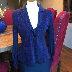 Armani Collezioni Black & Purple Sparkle Blazer